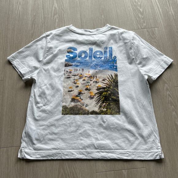 J Crew Flawed Soleil Graphic Vintage Jersey Tee Small FLAW Read - Picture 3 of 16